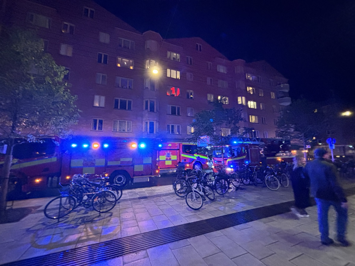 Night scene with blue lights